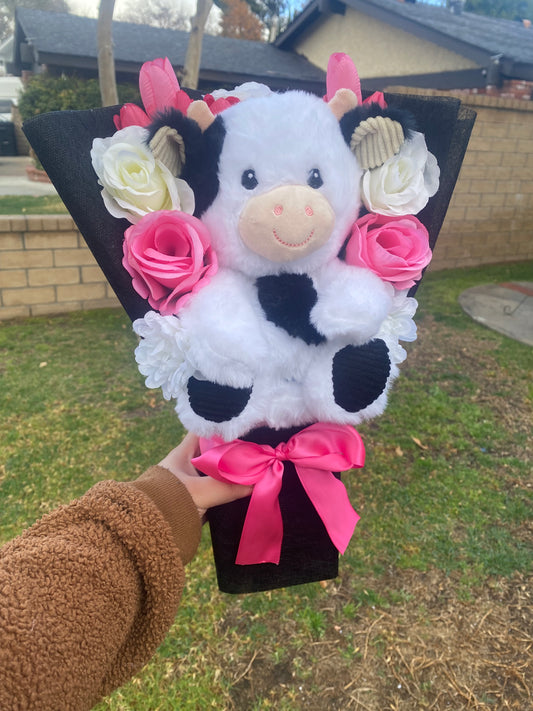 cow big plush bouquet