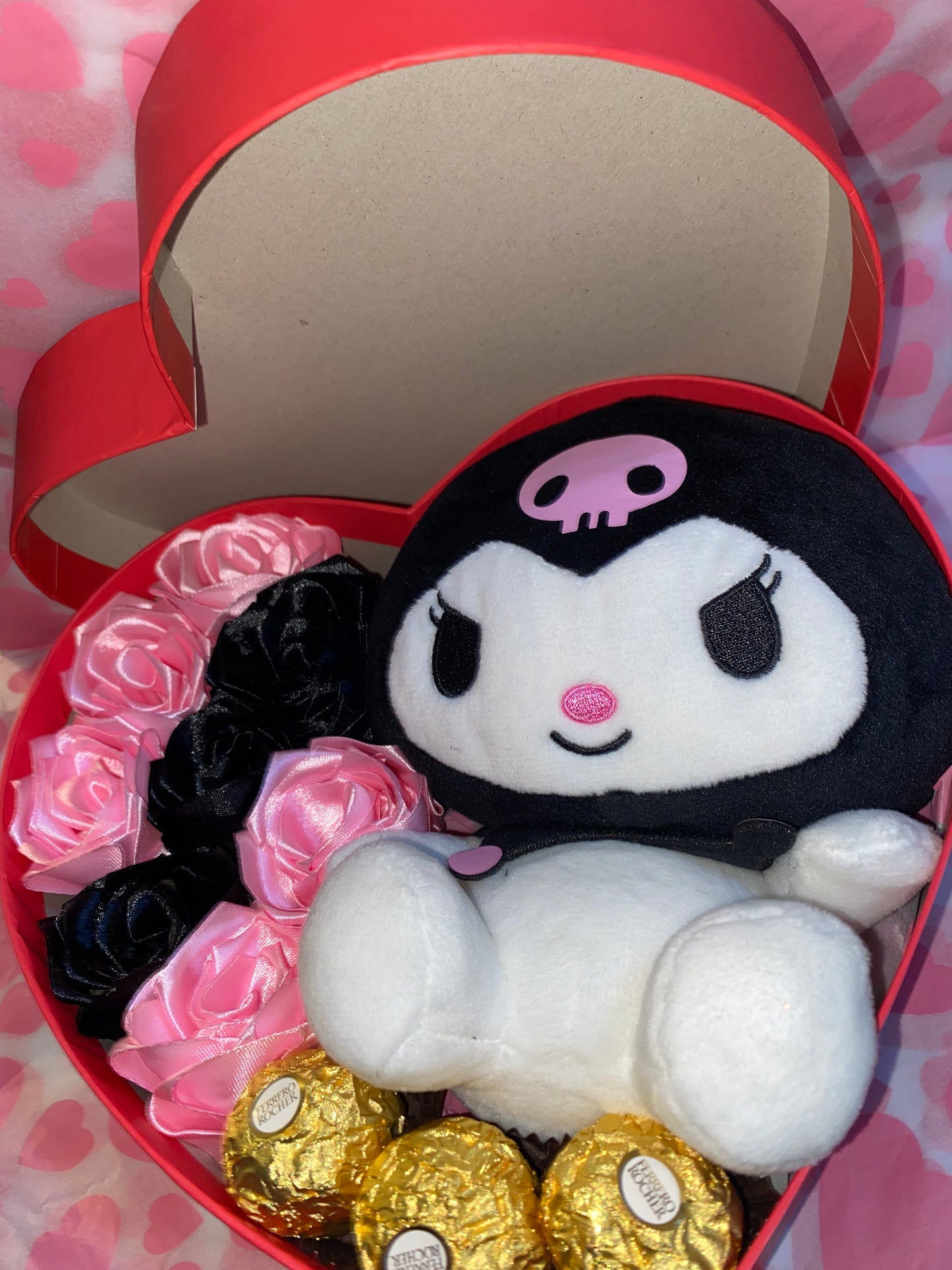 heart box plush arrangement #7