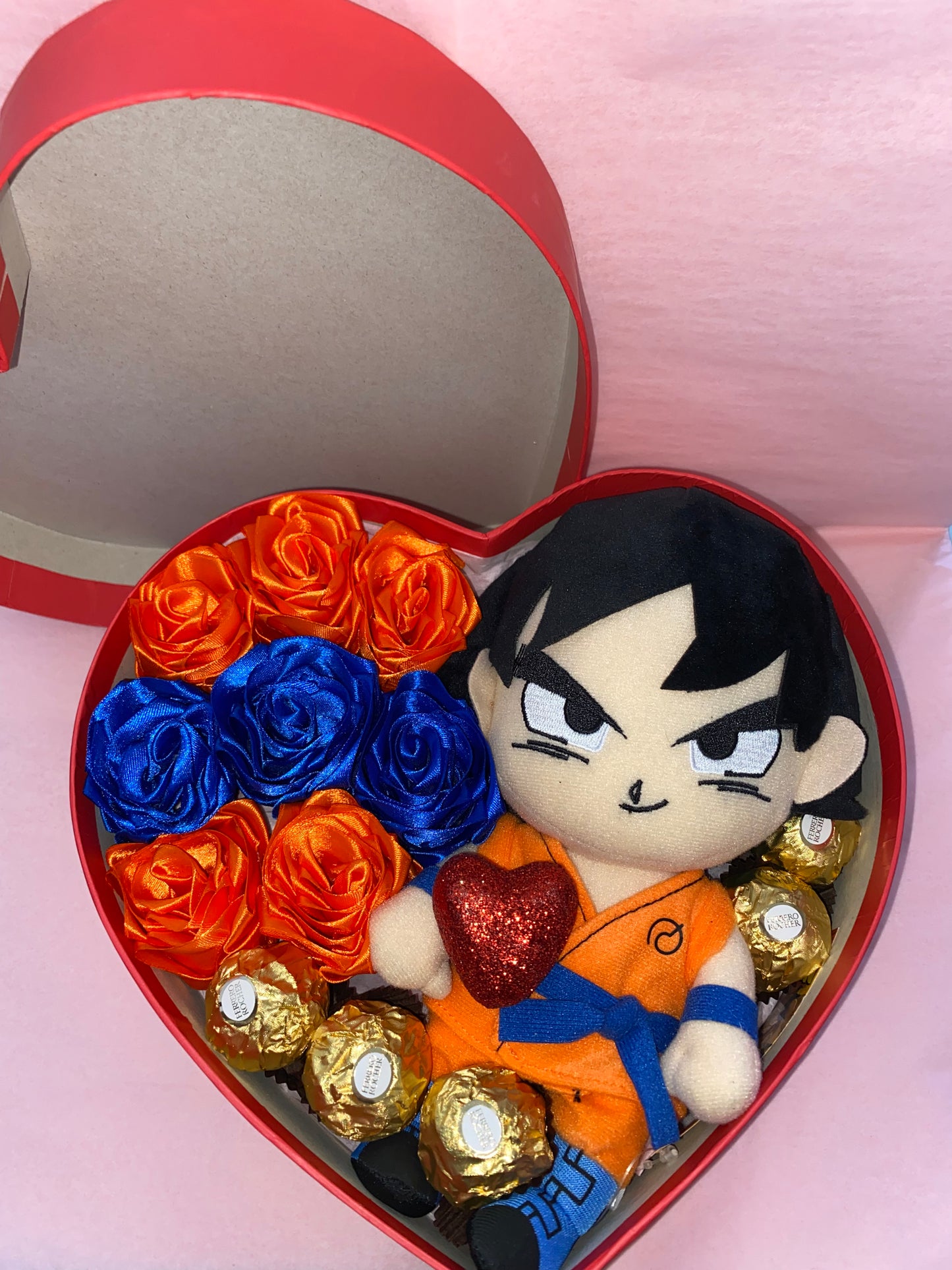 heart box plush arrangement #1