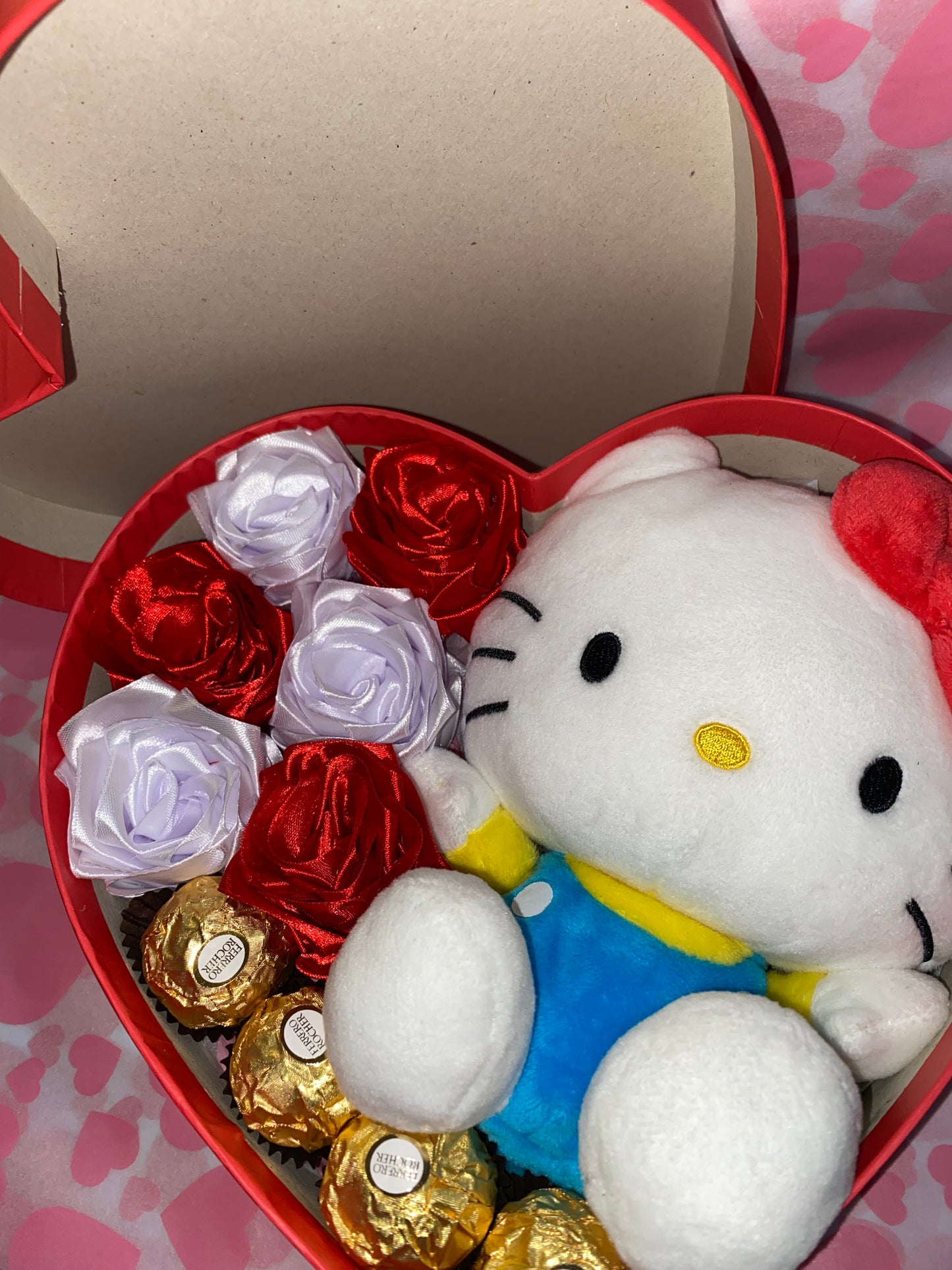 heart box plush arrangement #4