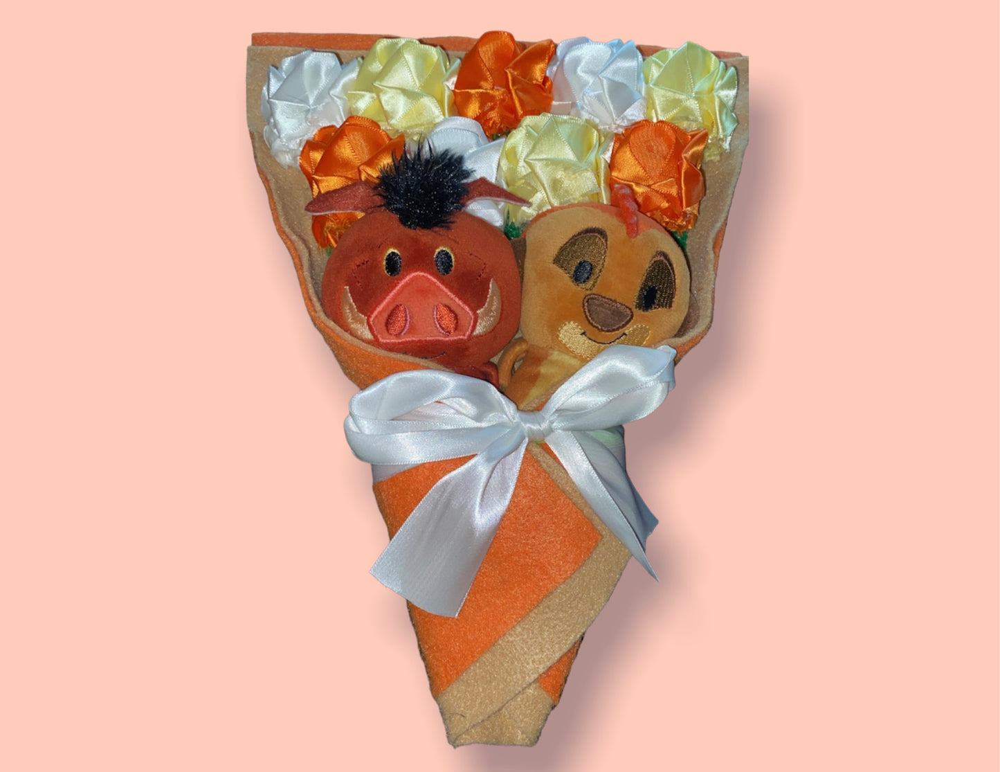 handmade rose plush bouquet style 4