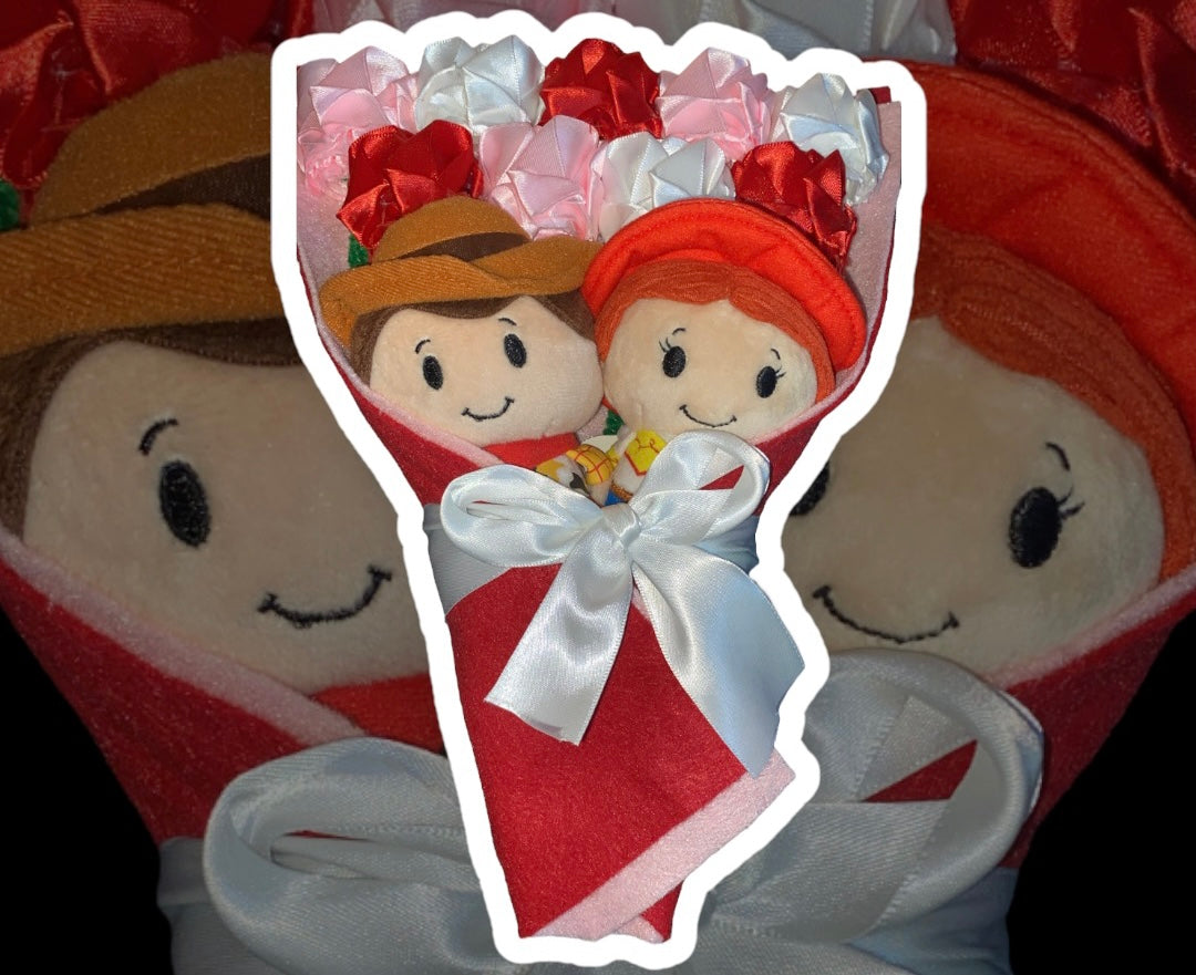 handmade rose plush bouquet style 5