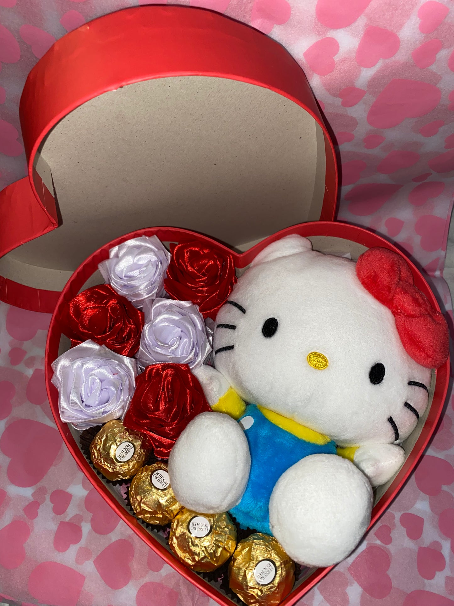 heart box plush arrangement #4