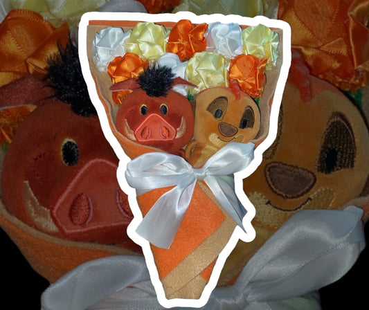 handmade rose plush bouquet style 4