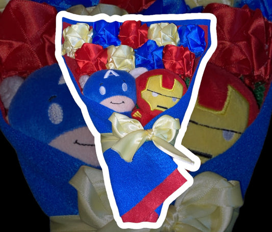 handmade rose plush bouquet style 9